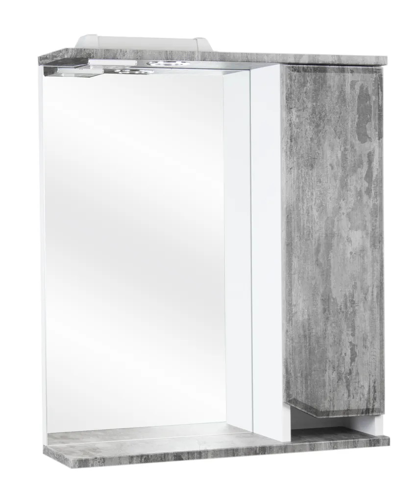 Шкаф-Зеркало Валенсия 608/с - грей  Flamenco - изображение №1