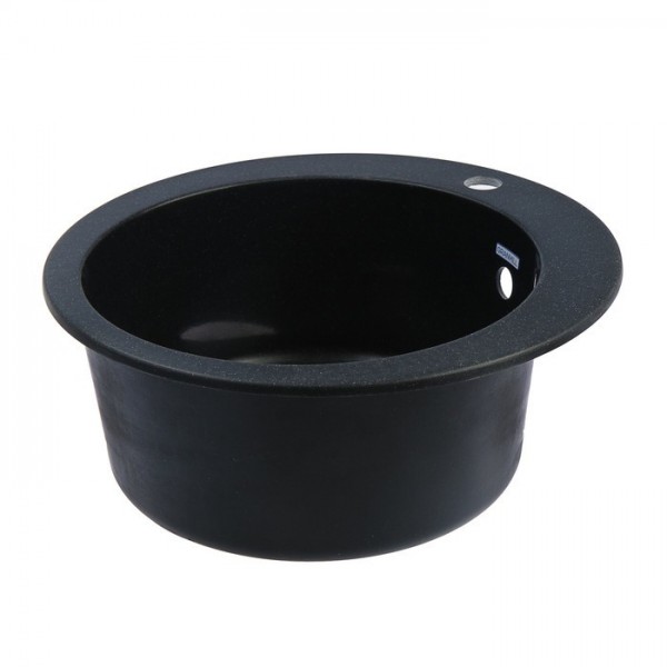 Мойка круглая 510*200мм GRANMILL 21 (черная + блестки) - Изображение №1