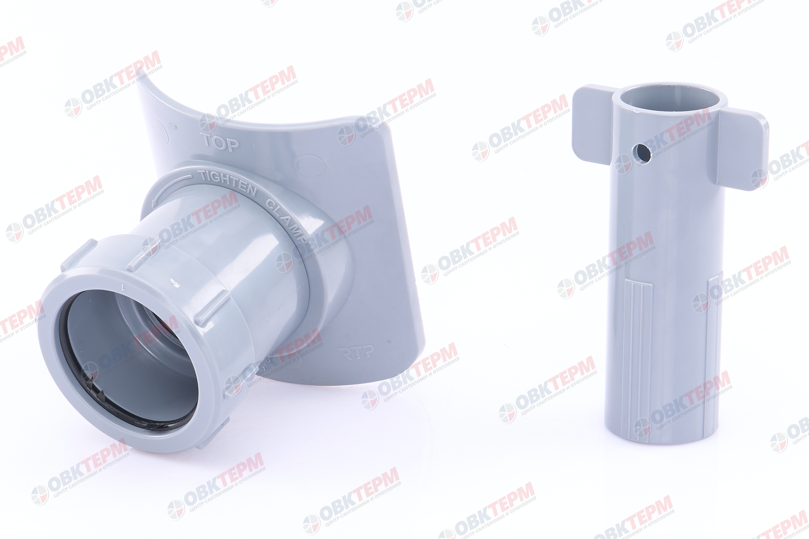 Врезка (адаптер) в канализационную трубу ВК ABS 110х50, серый,РТП - миниатюра №6