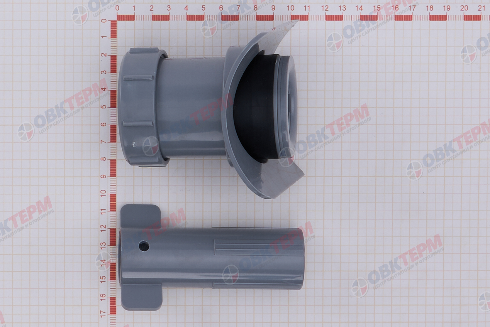 Врезка (адаптер) в канализационную трубу ВК ABS 110х50, серый,РТП - миниатюра №7