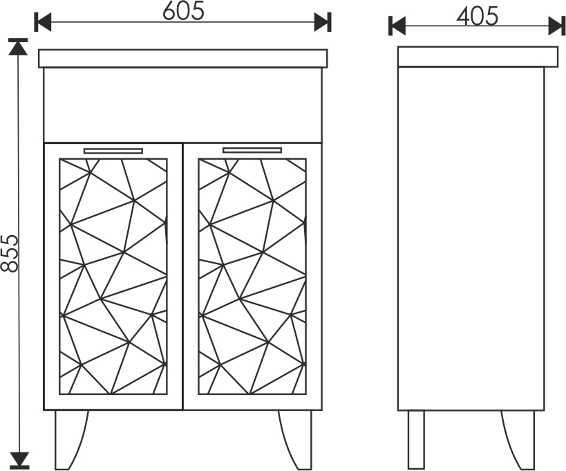 Тумба EvaGold 60 "UNO" (ум Фостер 600) - миниатюра №2