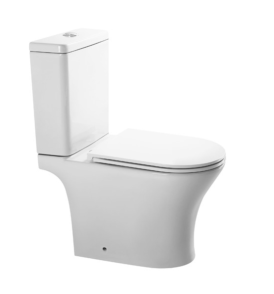 Унитаз-компакт EVA GOLD EG301T,безободковый круговой смыв, сиденье тонкое ДП, крепления, арматура - Изображение №1