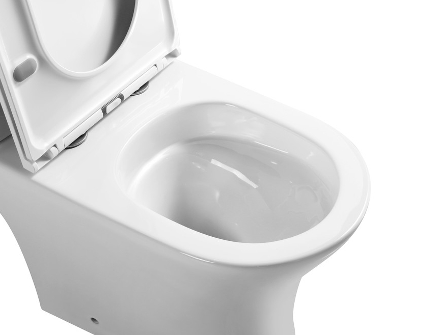 Унитаз-компакт EVA GOLD EG301T,безободковый круговой смыв, сиденье тонкое ДП, крепления, арматура - миниатюра №12