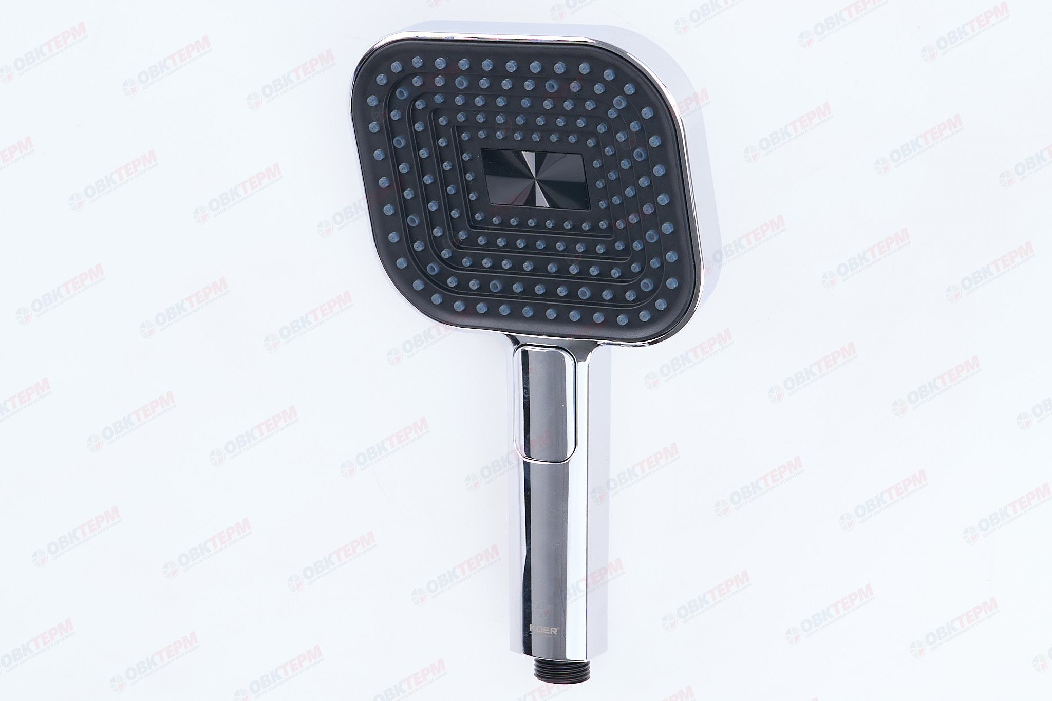 Лейка д/душа ручная KOER KP-0404-01 (3 режима, цвет ХРОМ) 135*115мм (30 шт/ящ) - Изображение №1