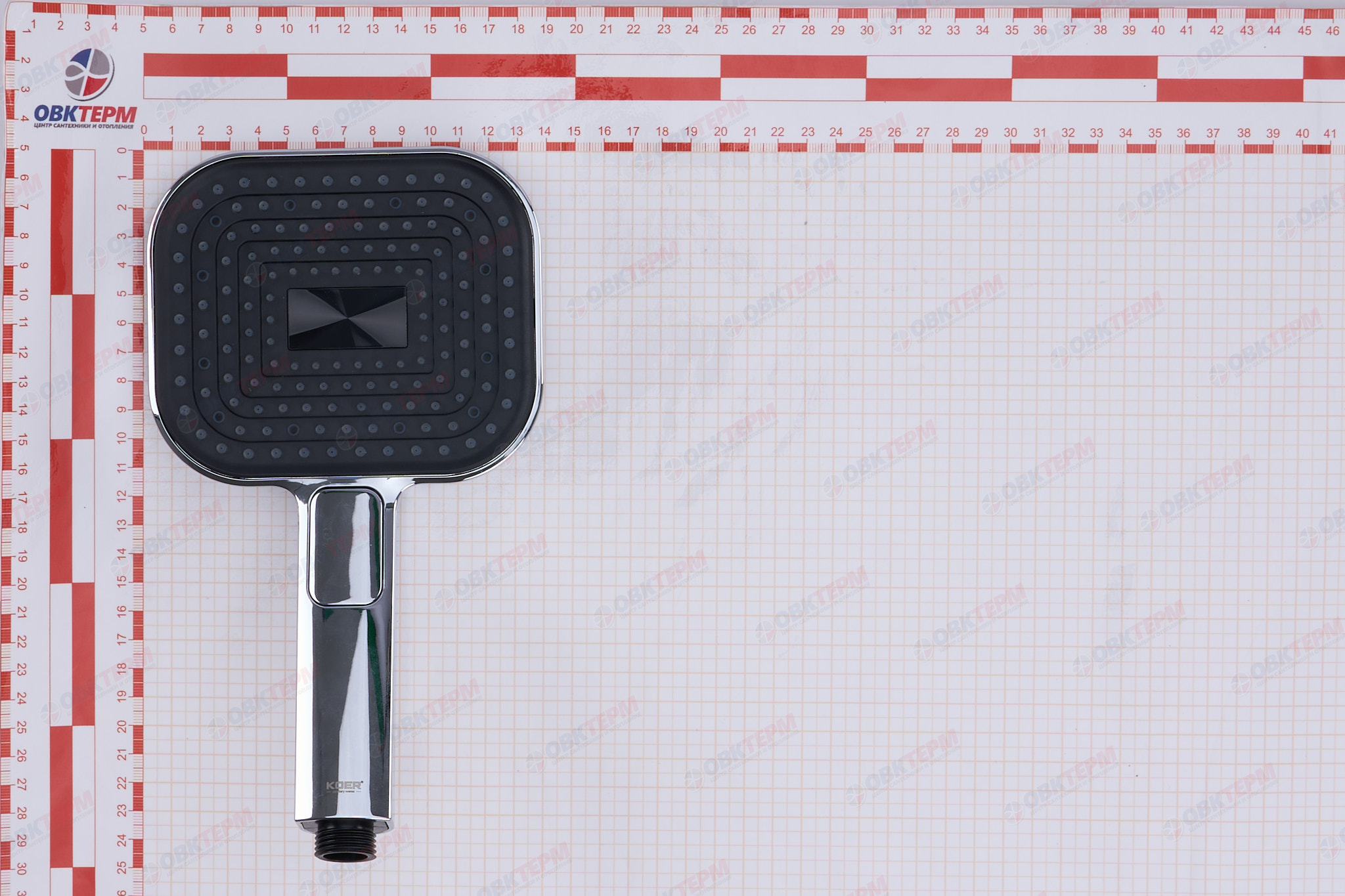 Лейка д/душа ручная KOER KP-0404-01 (3 режима, цвет ХРОМ) 135*115мм (30 шт/ящ) - Изображение №5