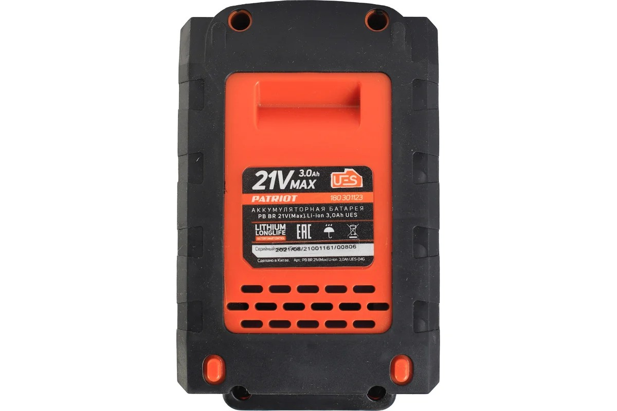 Батарея аккумуляторная PATRIOT PB BR 21V(Max) Li-ion 3,0Ah UES тонкая зарядка (5,5 мм) - миниатюра №7
