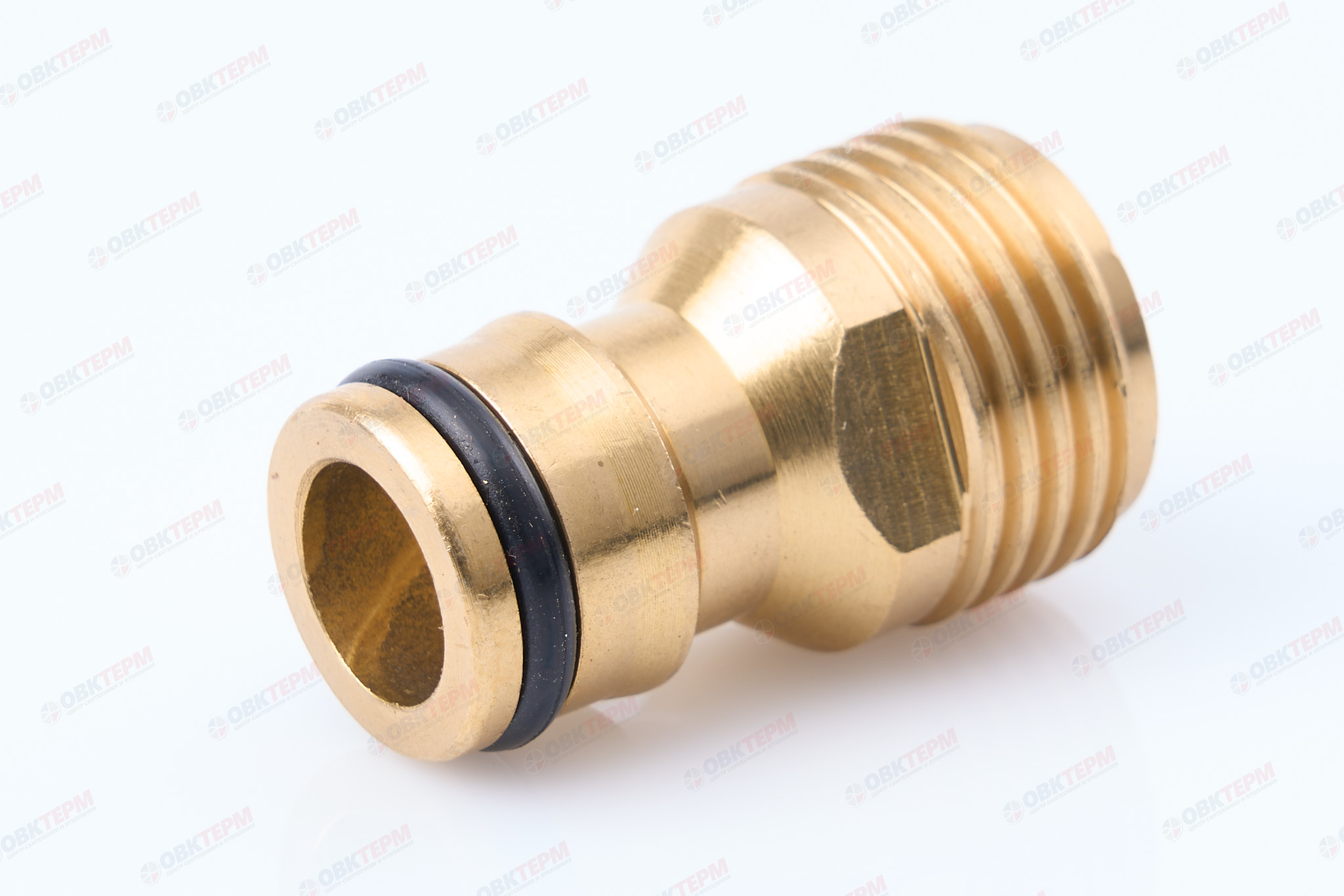 Адаптер для коннектора, РН 1/2" (ЛАТУНЬ) (25 шт/100ящ) CRAB PRO PL-340 - изображение №1