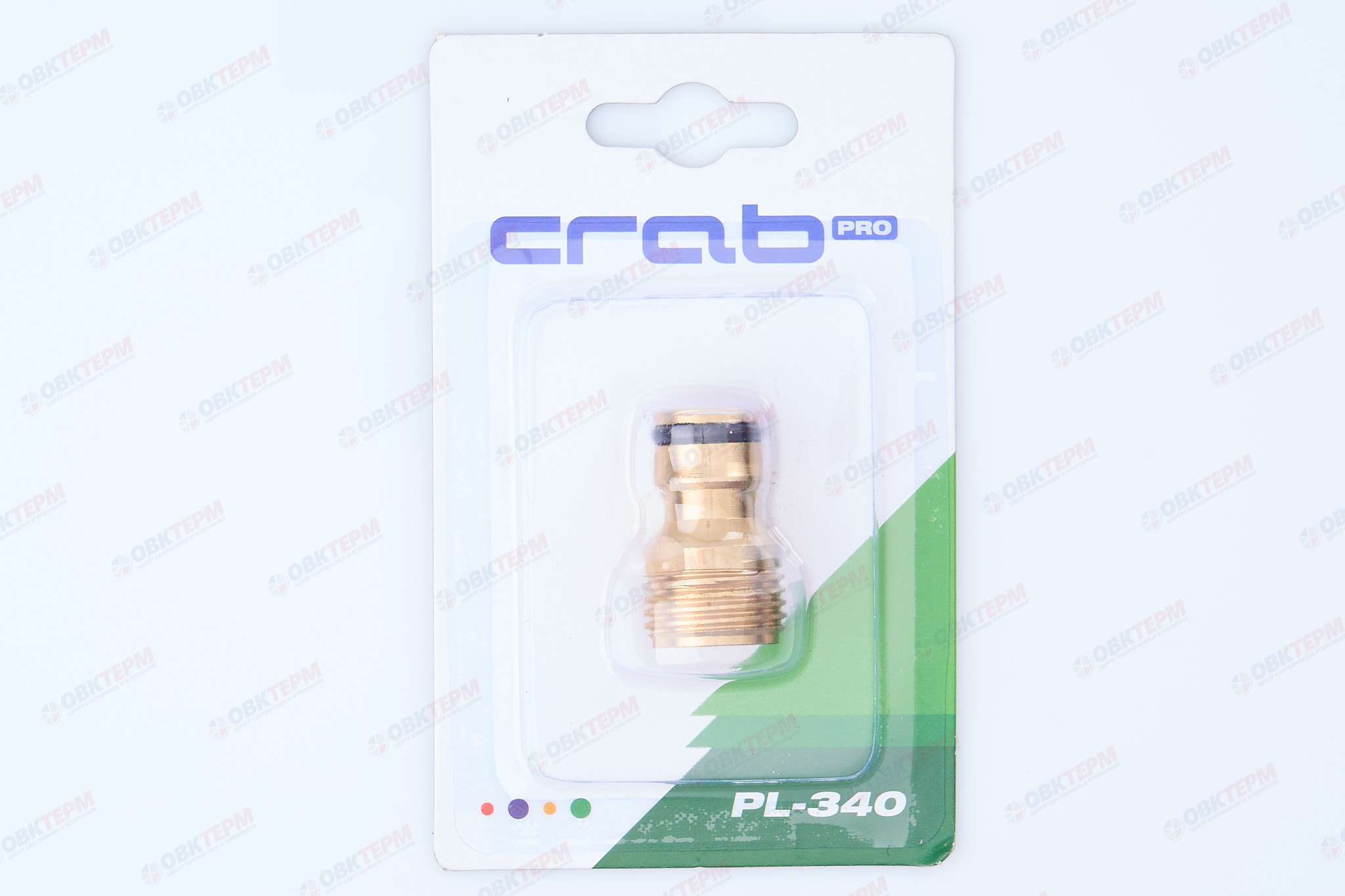 Адаптер для коннектора, РН 1/2" (ЛАТУНЬ) (25 шт/100ящ) CRAB PRO PL-340 - миниатюра №6
