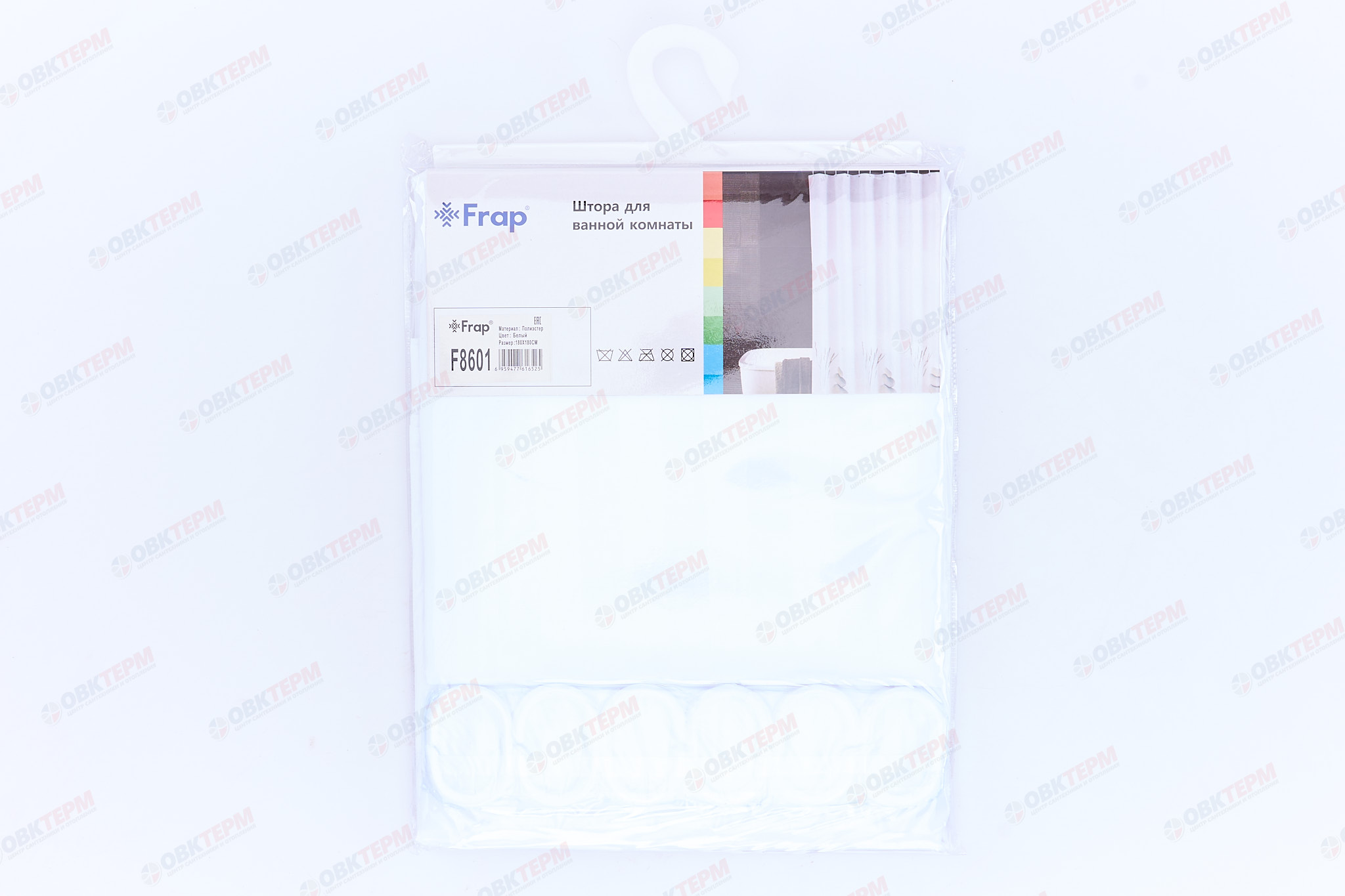 Шторка  F8601   (белый/текстиль/полиэстер)      180х180     FRAP - Изображение №3