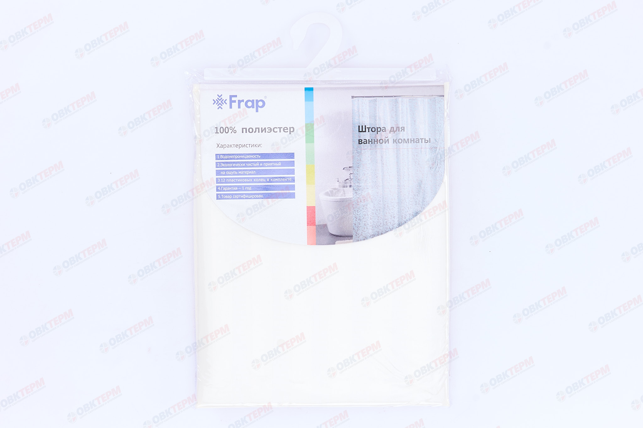 Шторка  F8602   (бежевый/текстиль/полиэстер)  180х180    FRAP - Изображение №2