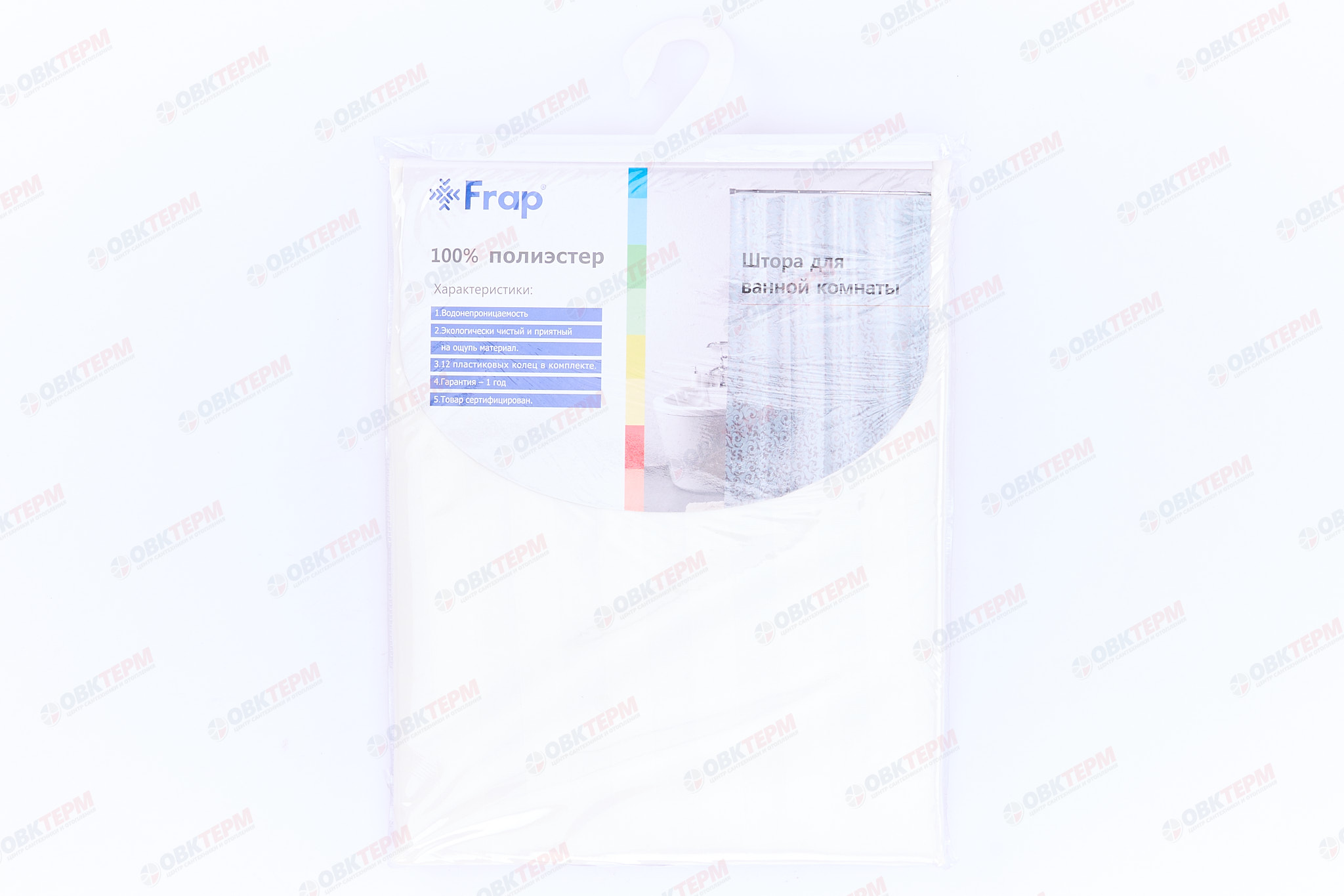 Шторка  F8651   (бежевый/текстиль/полиэстер)  180х200     FRAP - Изображение №2