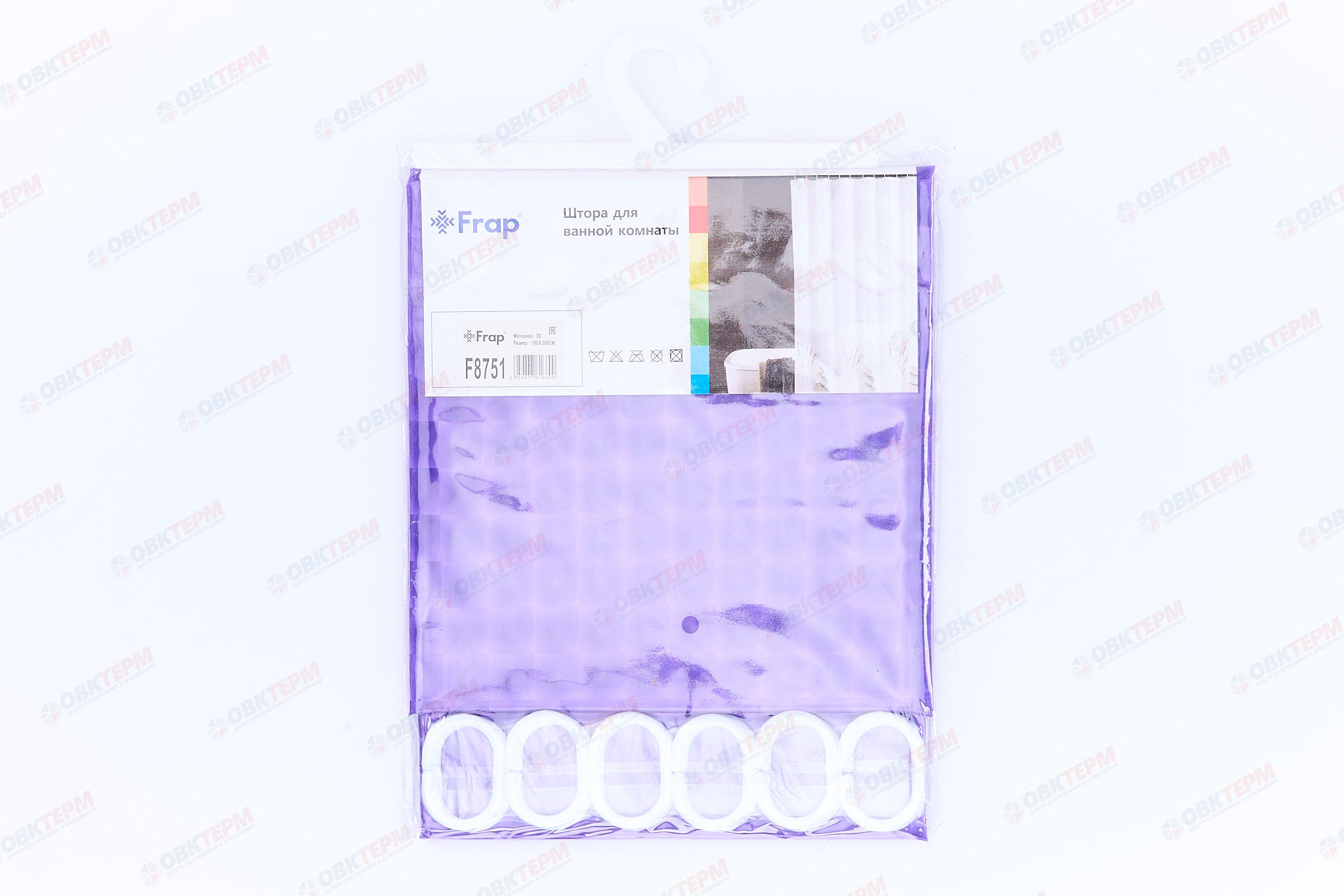 Шторка  F8751   (3D/Peva/полиэтилен)    180х200     FRAP - миниатюра №8
