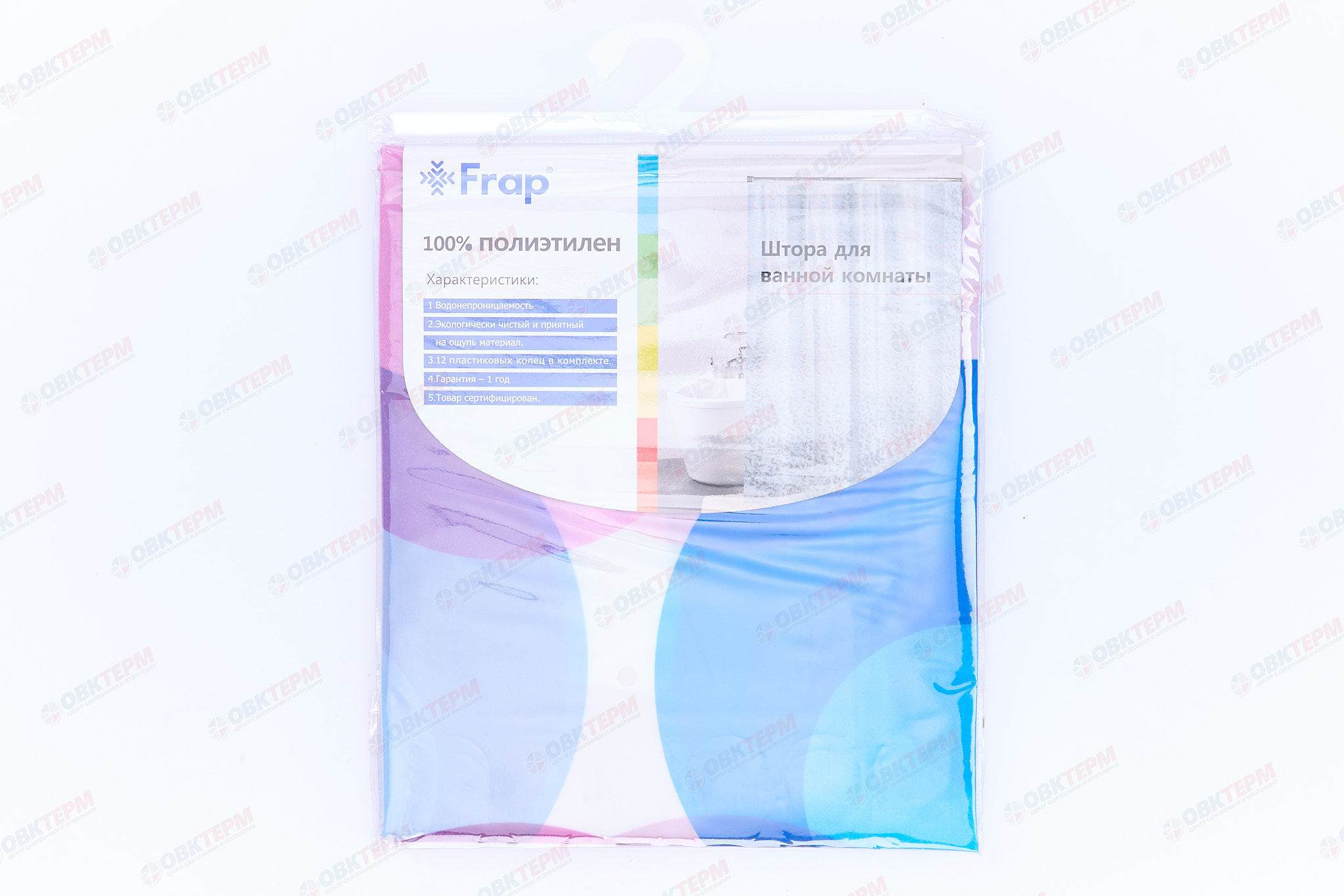 Шторка  F8802   (Peva/полиэтилен)          180х180     FRAP - миниатюра №7