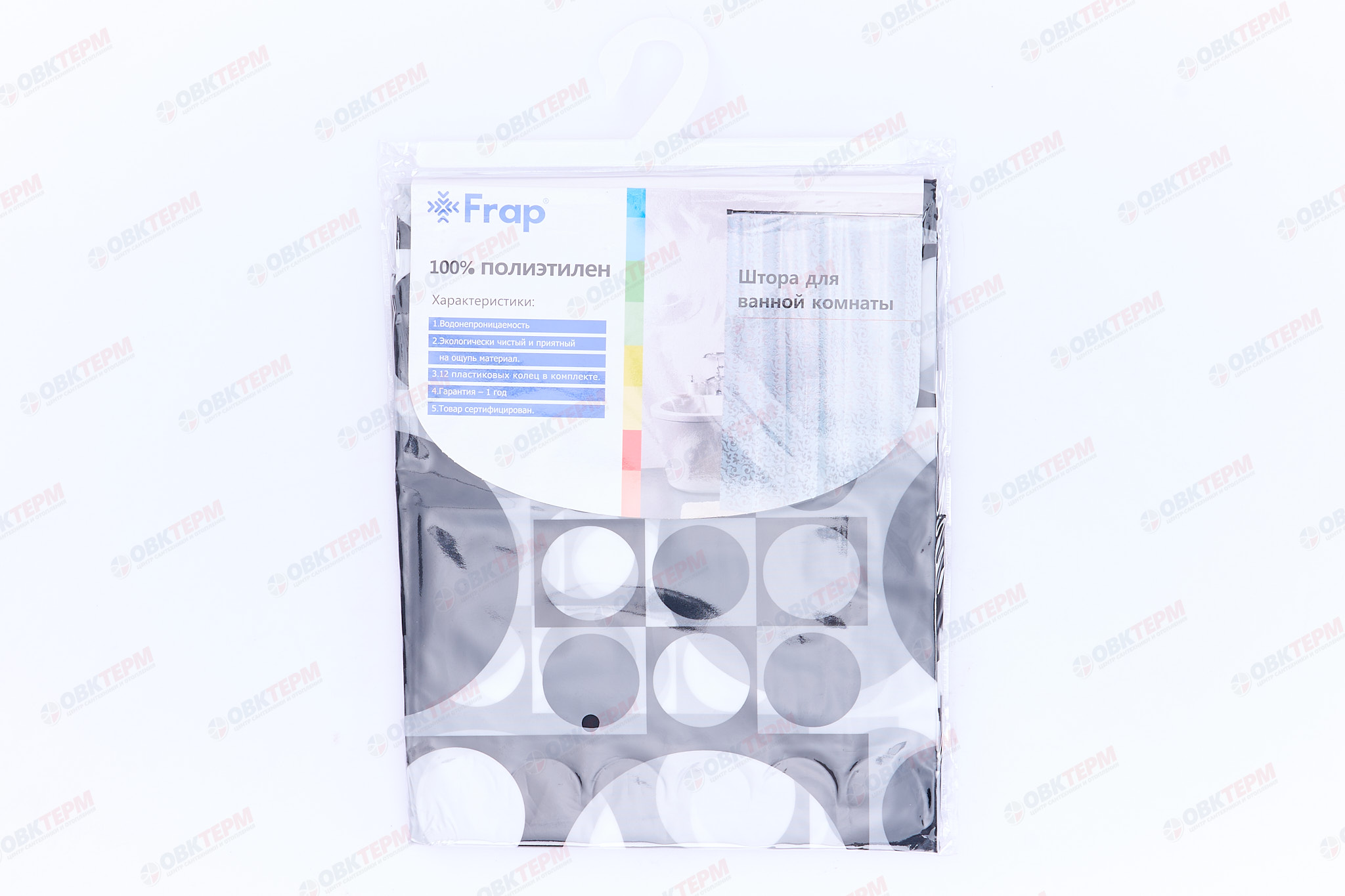 Шторка  F8803   (Peva/полиэтилен)          180х180     FRAP - миниатюра №7