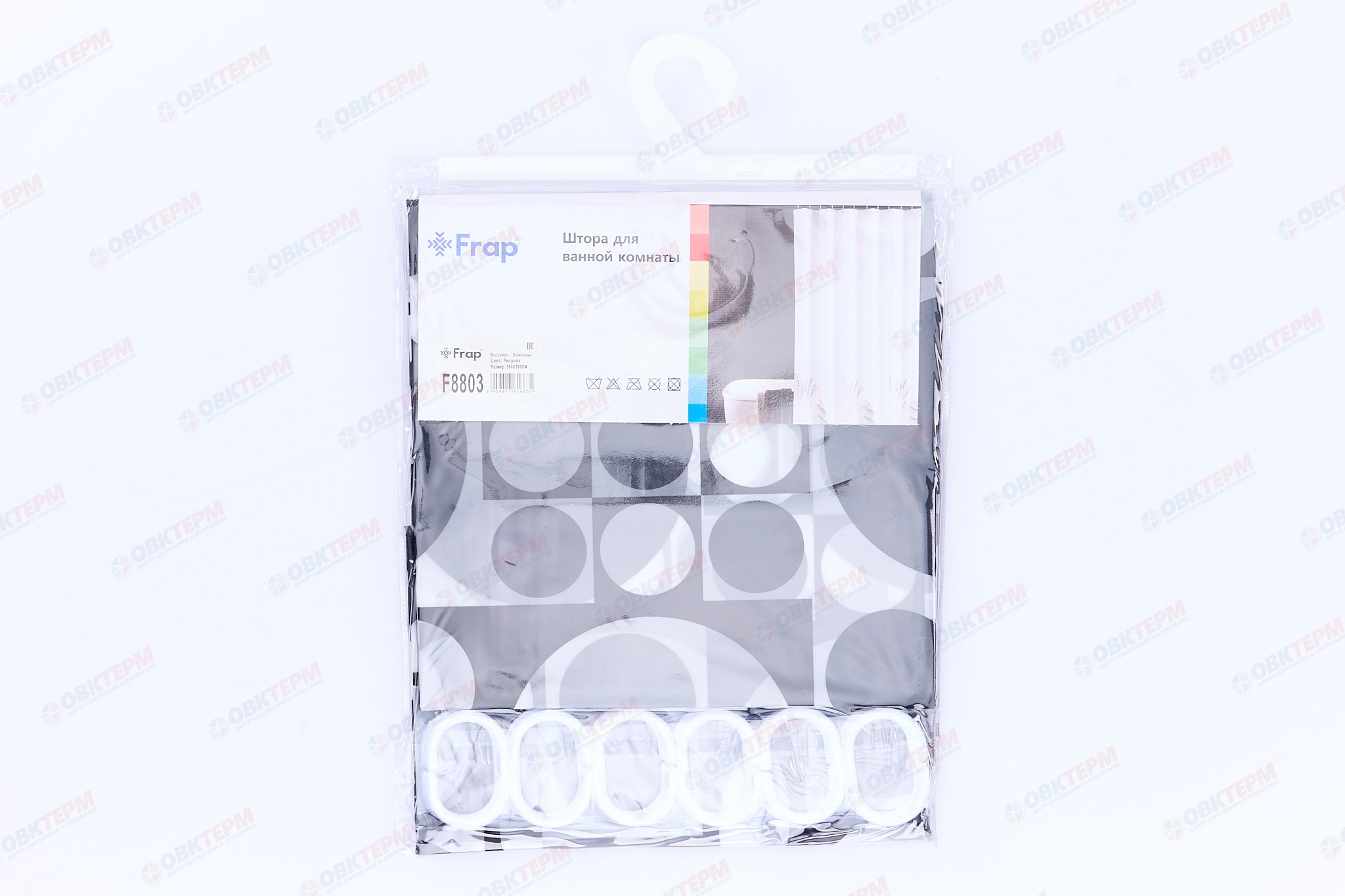 Шторка  F8803   (Peva/полиэтилен)          180х180     FRAP - миниатюра №8