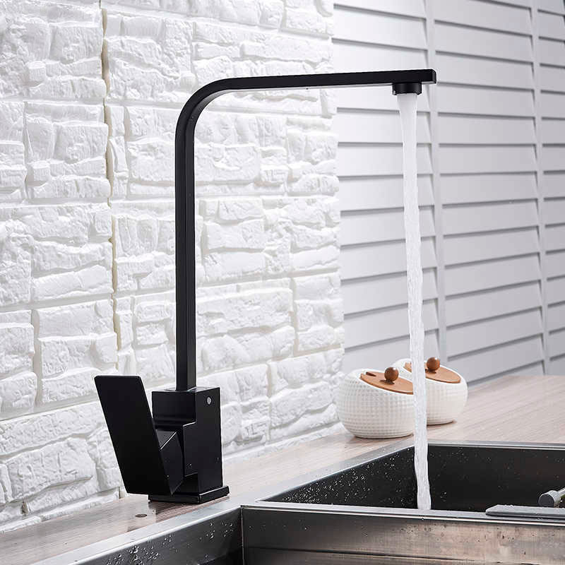 Смеситель д/кухни нерж/сталь MIXXUS KUB-011 BLACK (10 шт/ящ) - миниатюра №2