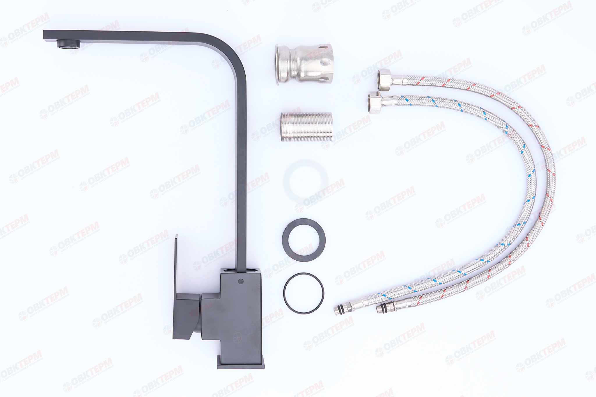 Смеситель д/кухни нерж/сталь MIXXUS KUB-011 BLACK (10 шт/ящ) - миниатюра №4