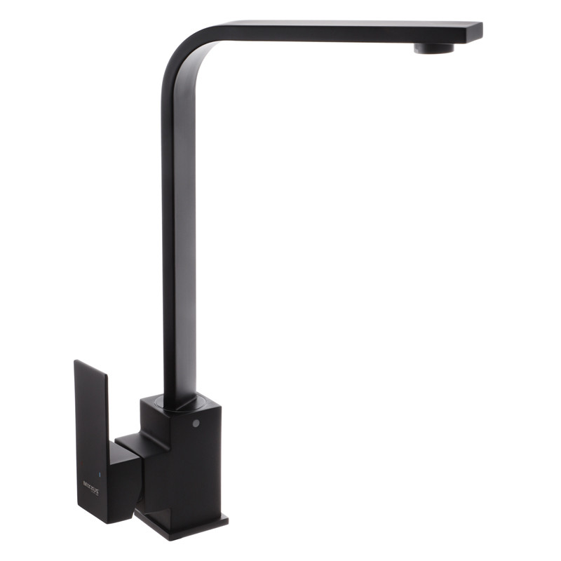 Смеситель д/кухни нерж/сталь MIXXUS KUB-011 BLACK (10 шт/ящ) - изображение №1