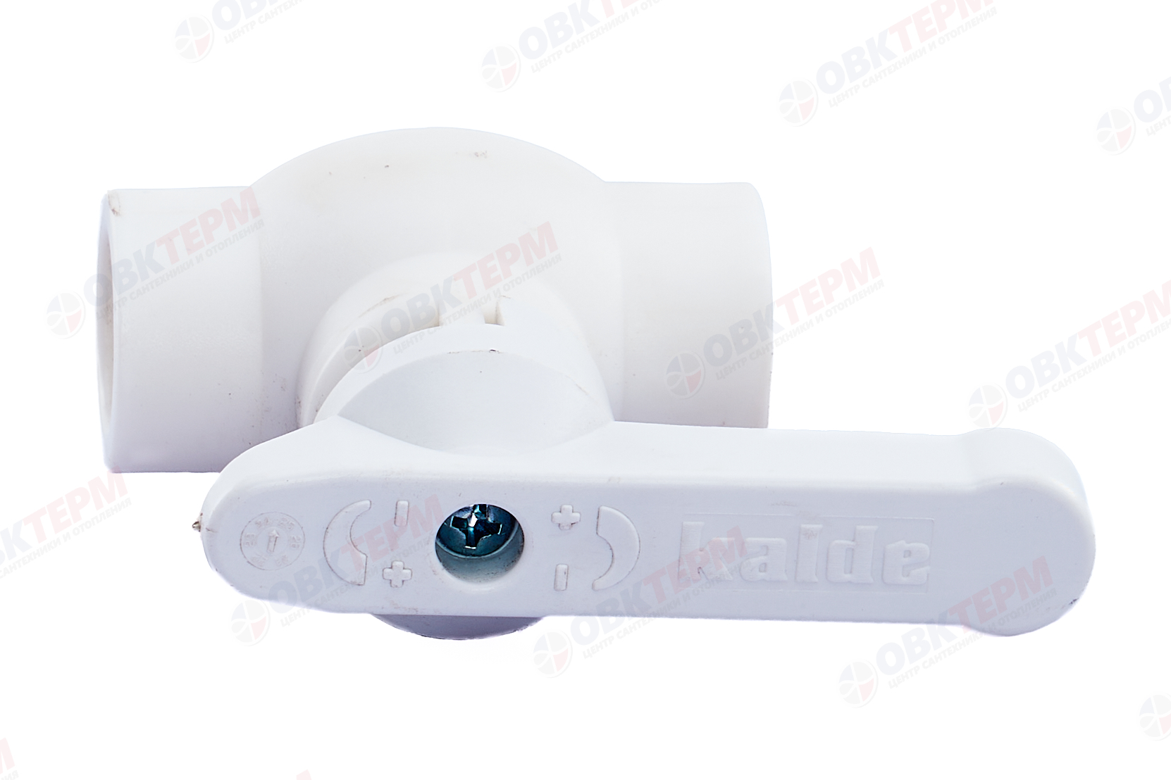 Кран шаровый пластиковый  20  (латунный  шар)   (белый)   (60)  (KALDE) - Изображение №5