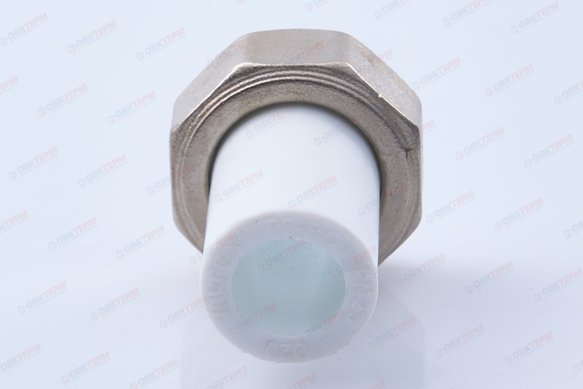 Штуцер с накидной гайкой   20*  3/4"     (VALFEX)  белый  (300/50) - миниатюра №2