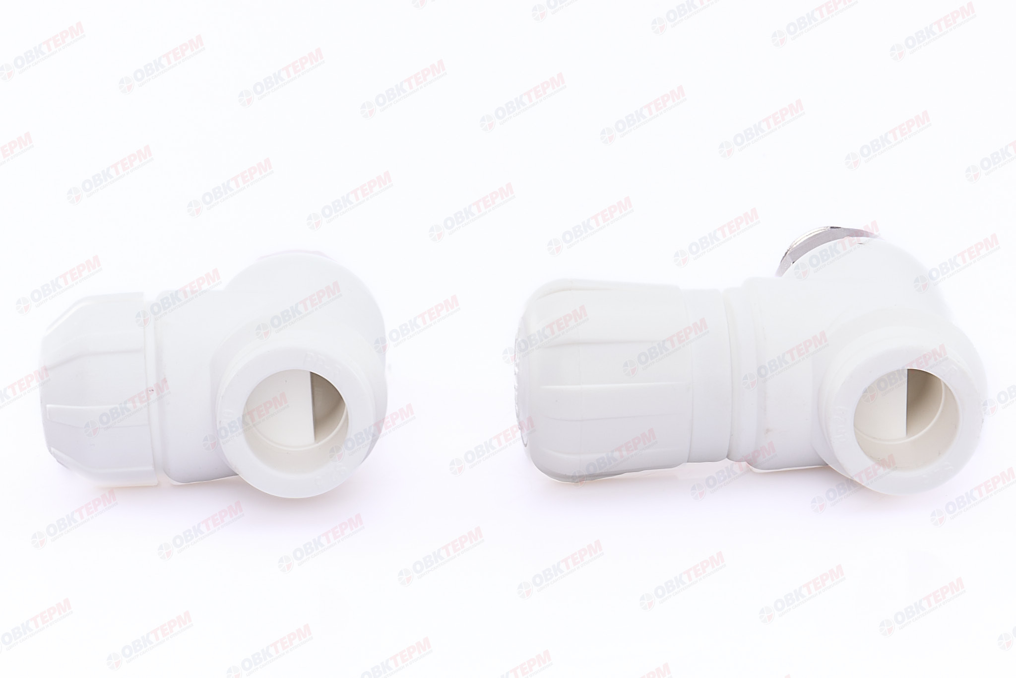 Комплект  прямой (ручной клапан, клапан запорный)  20х1/2" НР  (белый) (24/1) (TIM) - Изображение №4