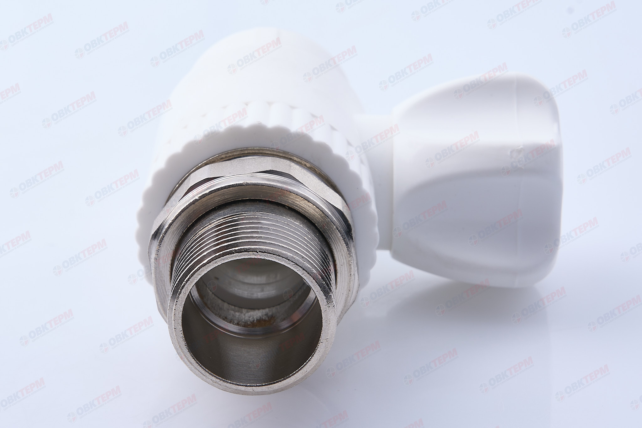 Кран шаровый  радиаторный прямой 25х3/4" НР (стальной  шар) (белый) (45/1) (TIM) - миниатюра №10