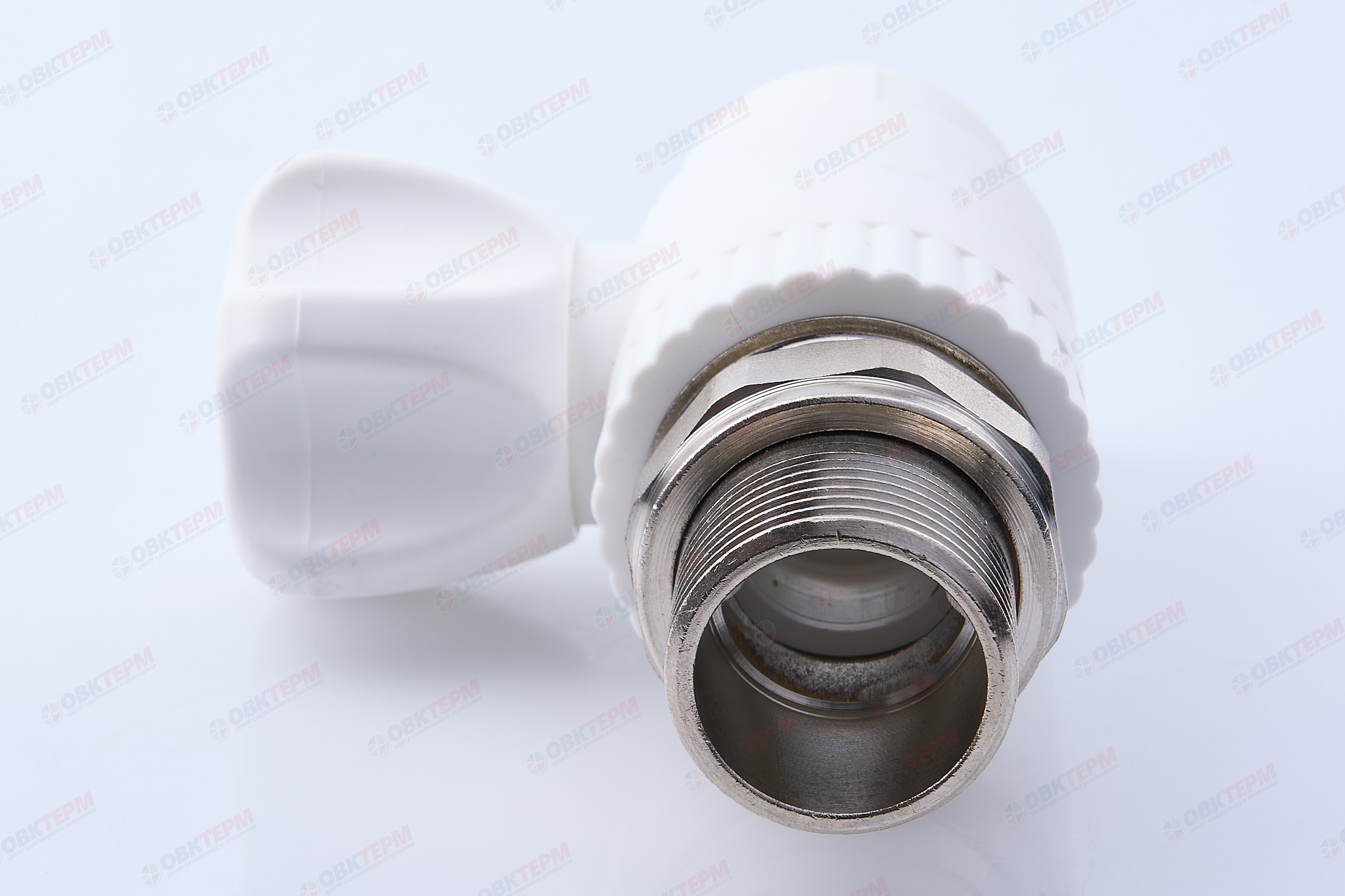 Кран шаровый  радиаторный прямой 25х3/4" НР (стальной  шар) (белый) (45/1) (TIM) - миниатюра №12