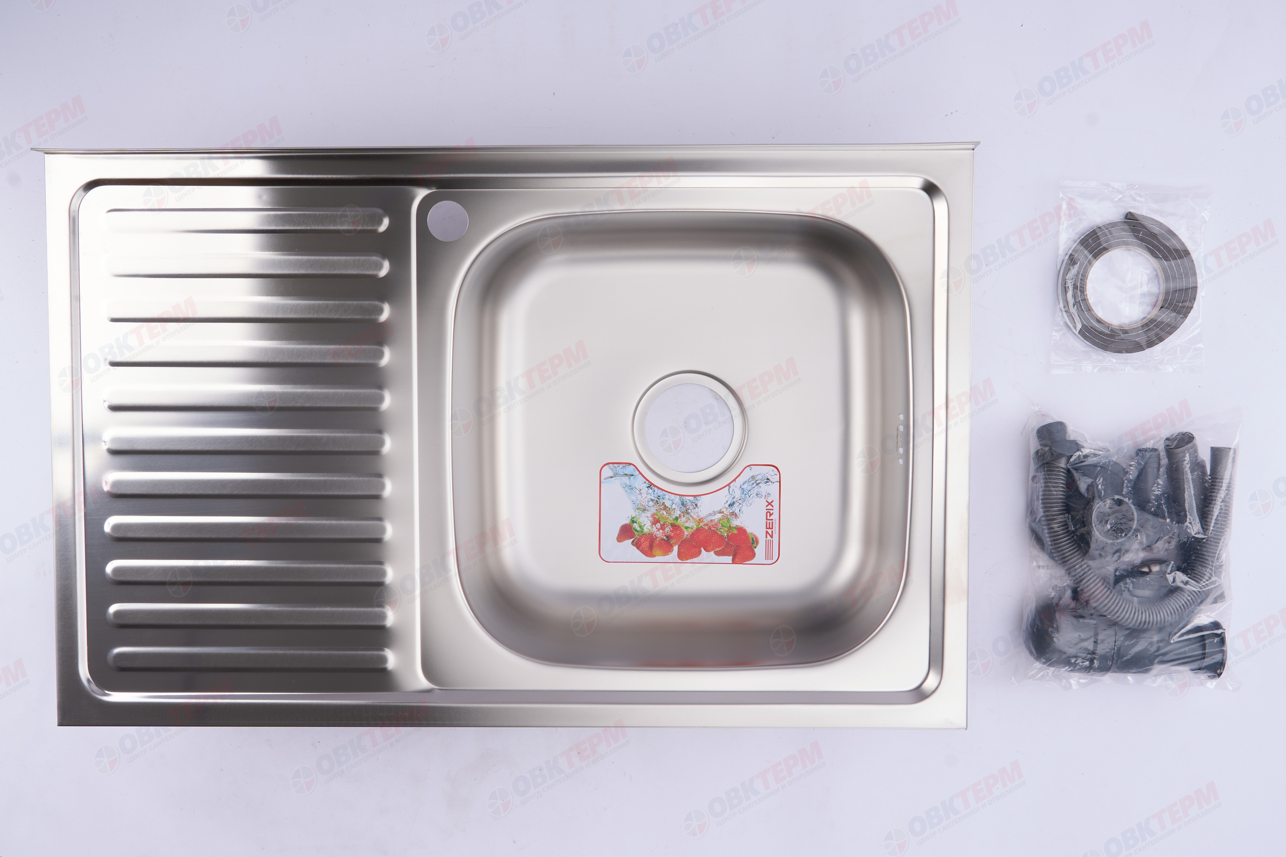 ZERIX мойка Z8050R-08-180E (SATIN) НАКЛАДНАЯ (7шт/ящ) - миниатюра №11