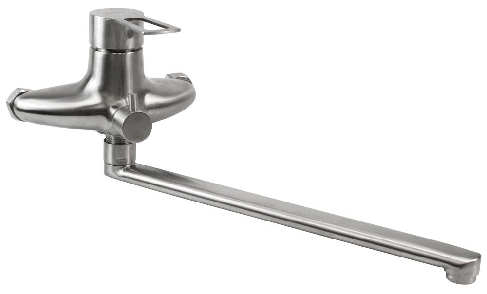 Смеситель д/ванны нерж/сталь ZERIX - HSB-006 (EURO)  8 шт/ящ - изображение №1