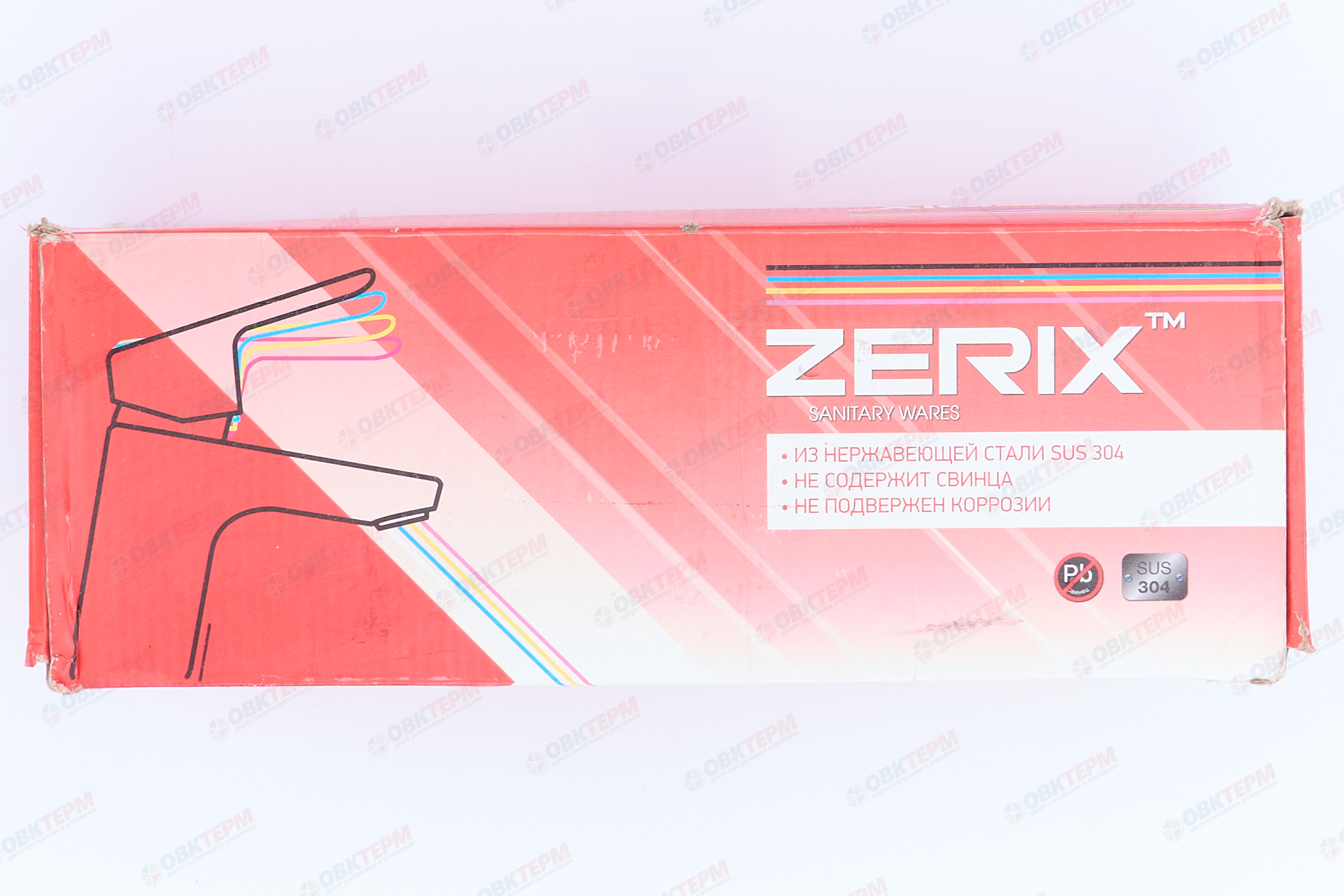 Смеситель д/ванны нерж/сталь ZERIX - HSB-006 (EURO)  8 шт/ящ - миниатюра №5