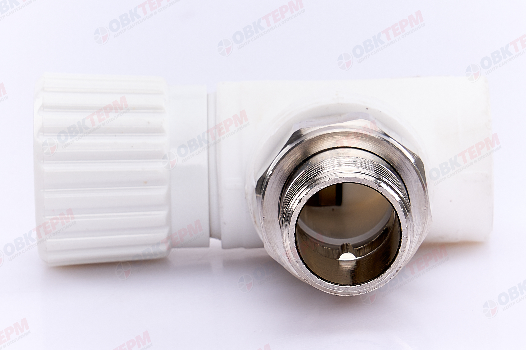 Вентиль для радиатора   25х3/4"  угловой  БЕЛЫЙ PP-R   (RTP)   (40/10) - Изображение №4