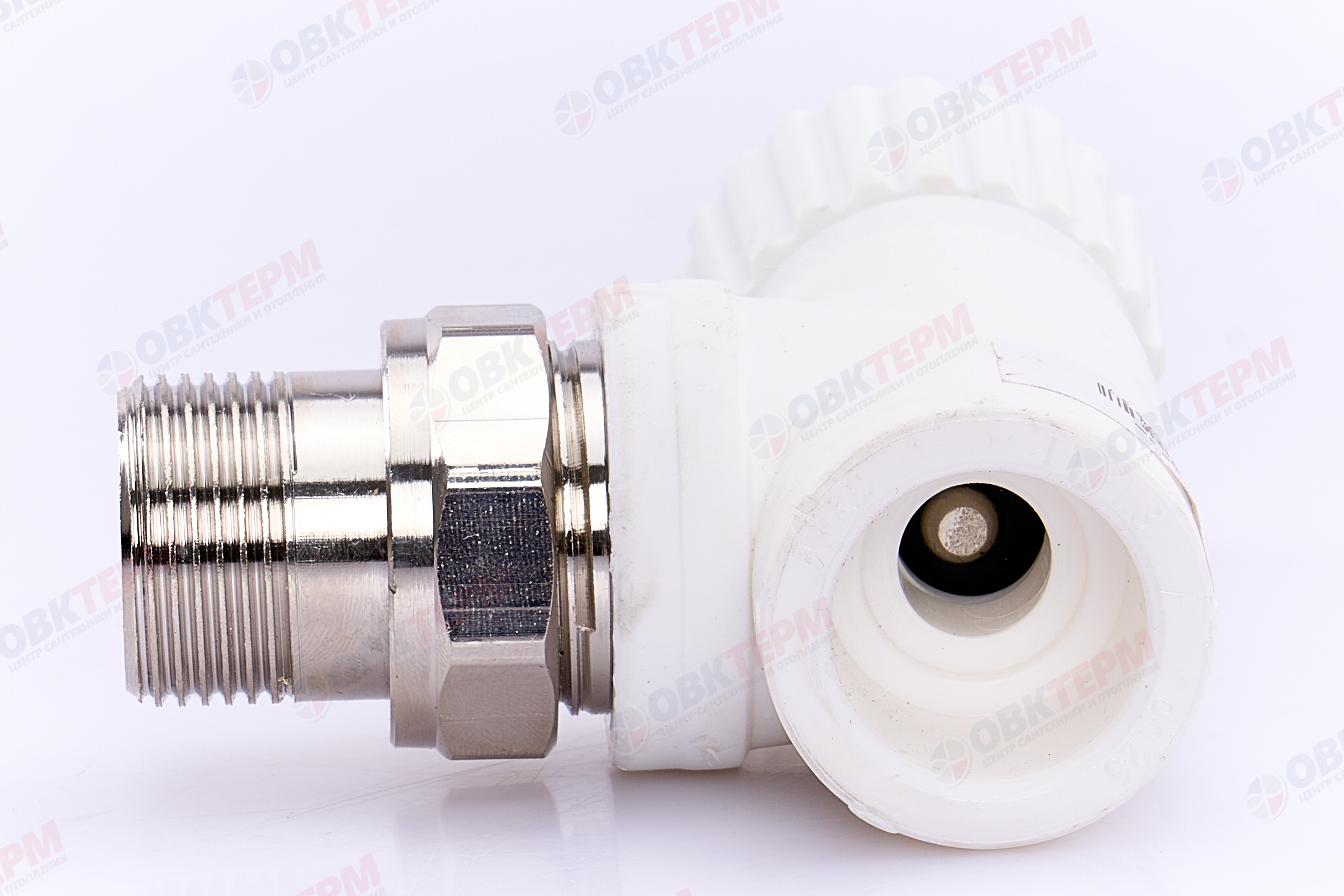 Вентиль для радиатора   25х3/4"  угловой  БЕЛЫЙ PP-R   (RTP)   (40/10) - миниатюра №6