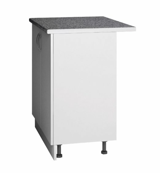 Рабочий стол 800 * 800 * 440 (2 двери) белый/гранит ЛДСП - миниатюра №3