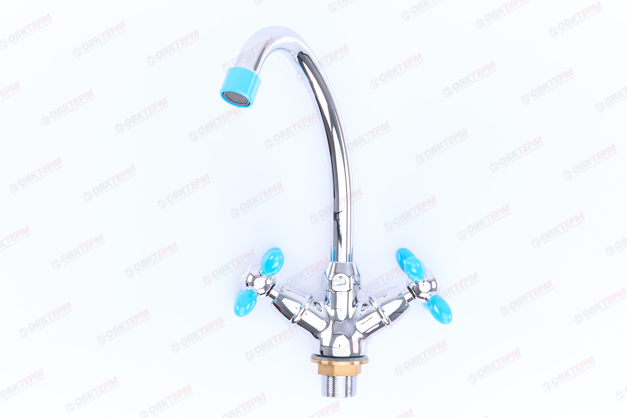 Смеситель д/кухни буксовый ZERIX ROM-004 (LR85910B) голубой (10 шт/ящ) - Изображение №2