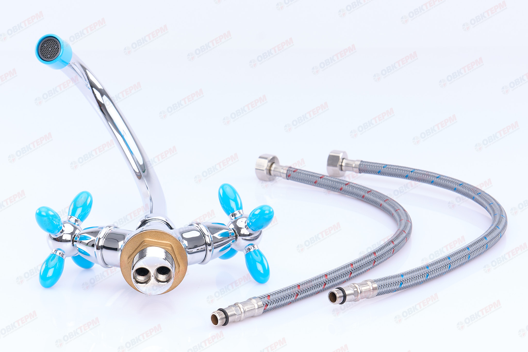 Смеситель д/кухни буксовый ZERIX ROM-004 (LR85910B) голубой (10 шт/ящ) - Изображение №4