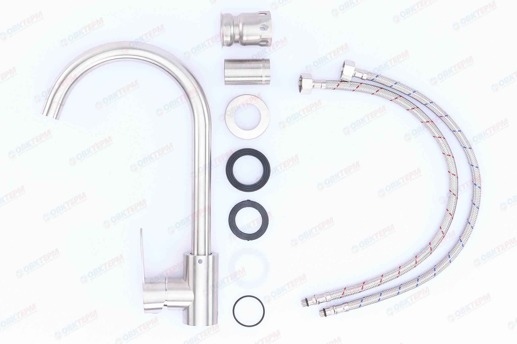 Смеситель д/кухни нерж/сталь ZERIX DAX-011 10 шт/ящ - миниатюра №4