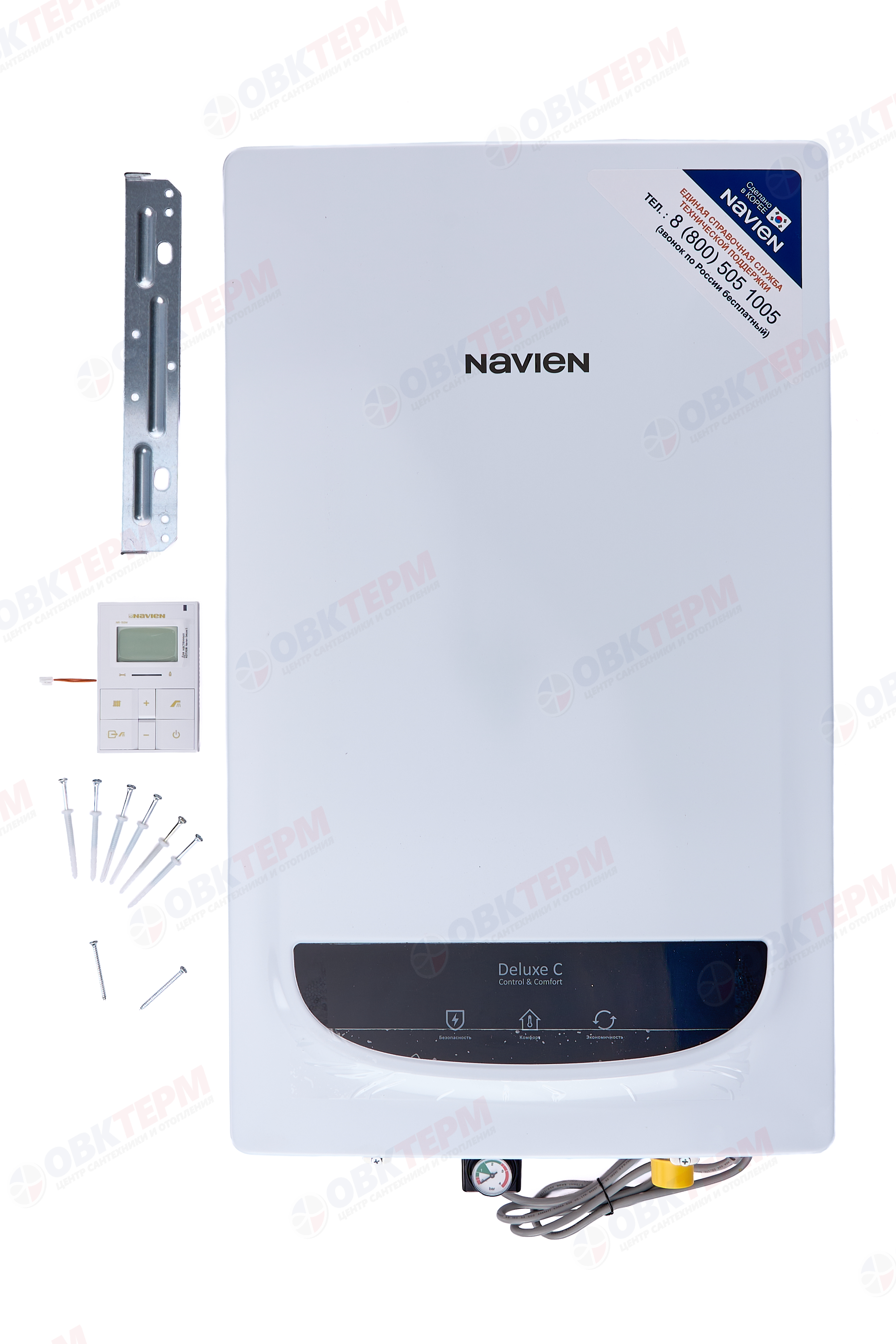 Котел газовый настенный NAVIEN  Deluxe  C - 24K (24 кВт, 2-х конт, турбо,без трубы) - миниатюра №6