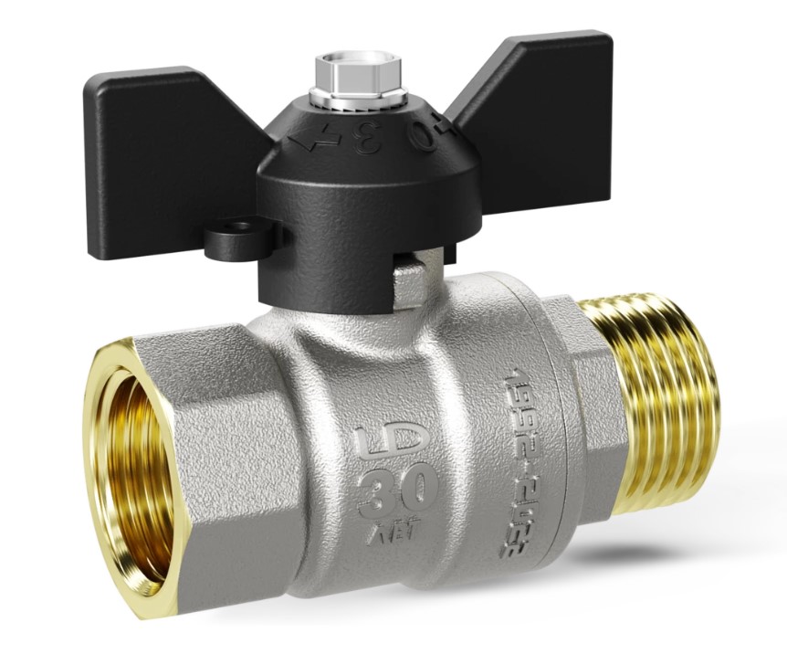Кран шаровой     LD Pride      3/4"   ВН   бабочка   (22 шт) - Изображение №1