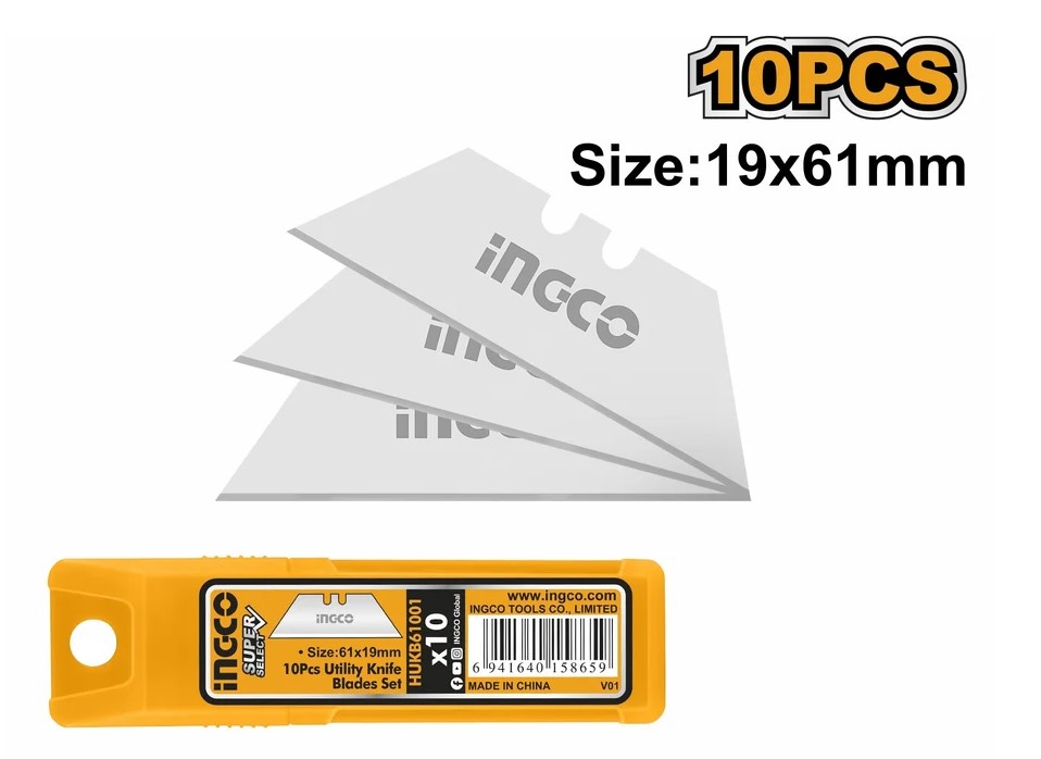 Лезвие трапециевидное 19*61 мм INGCO - Изображение №2