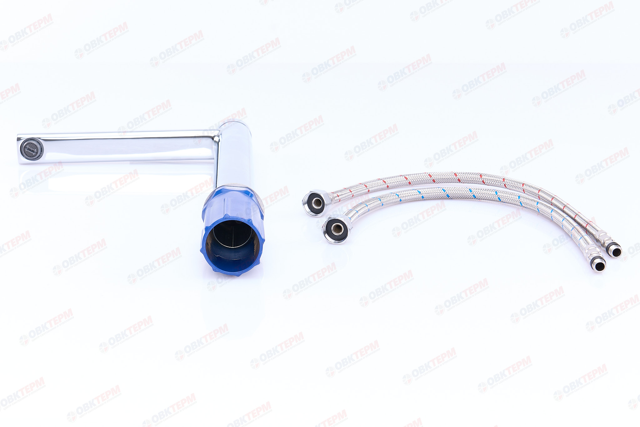 Смеситель д/умывальника FRAР F1067-2 хром /Высокий /латунь /Ø25 /аэратор М24 /гайка - миниатюра №5