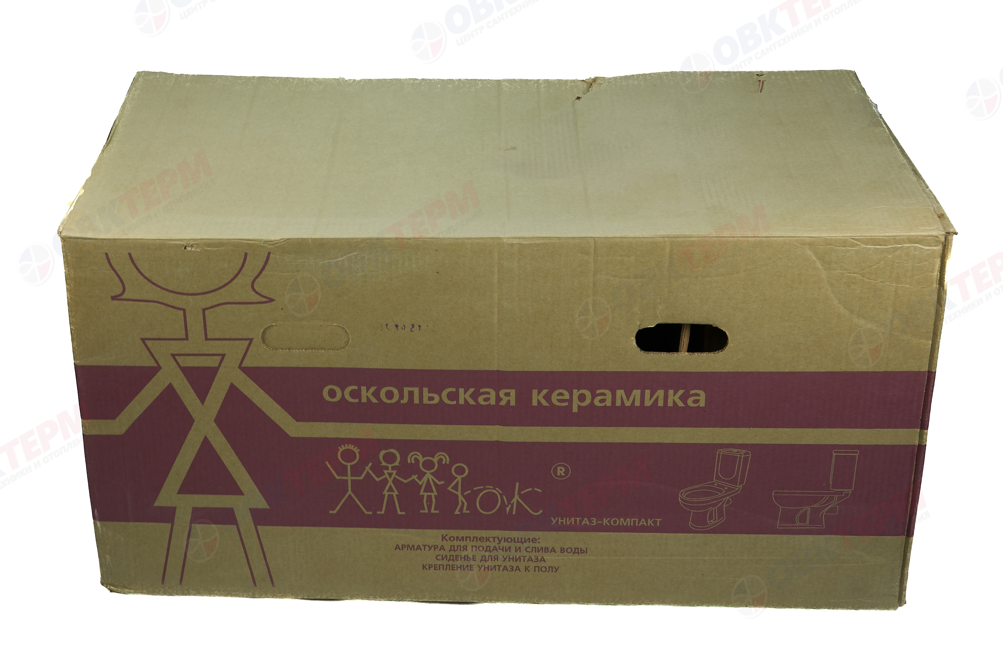 Унитаз-компакт ОК "ИРИДА" (прям. выпуск, 1 режим, крышка ПП, ниж., подкл.) 760x355x635 мм - миниатюра №11