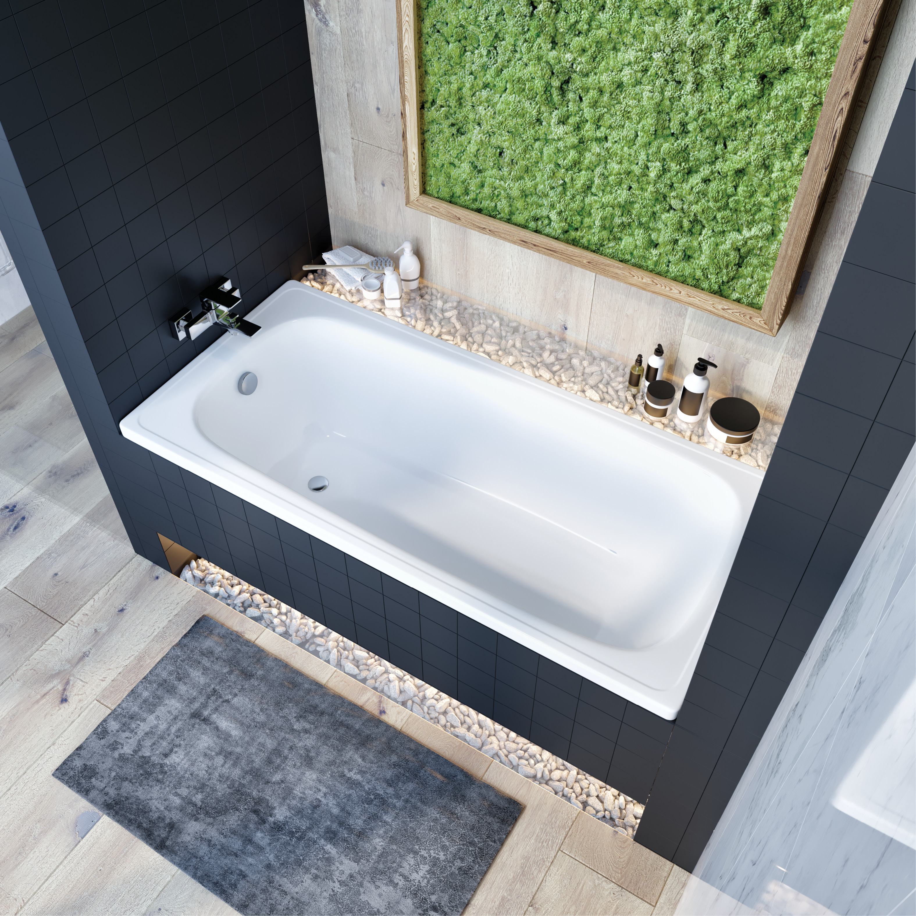 Ванна стальная  AQUART  170*70*38,5 см (2,5мм) с ножками РАСПРОДАЖА - Изображение №3