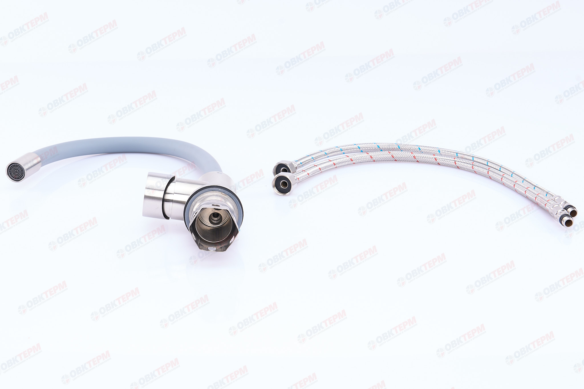 Смеситель д/кухни нерж/сталь ZERIX SUS-011 REFLECTOR (СЕРЫЙ) 10 шт/ящ - миниатюра №5