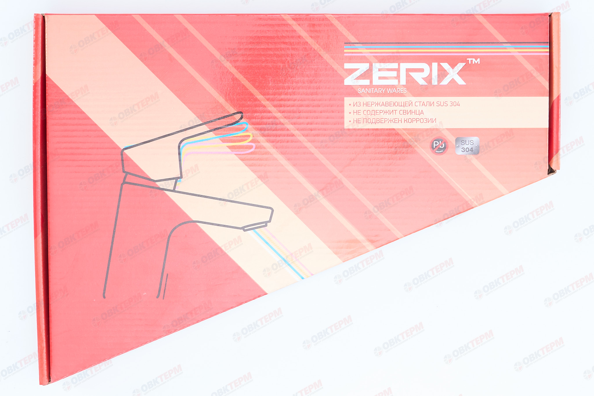 Смеситель д/кухни нерж/сталь ZERIX SUS-011 REFLECTOR (СЕРЫЙ) 10 шт/ящ - миниатюра №7