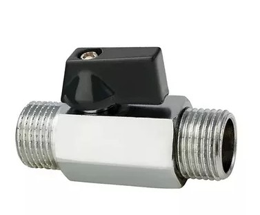 Кран шаровый       мини     1/2" нн    НИКЕЛЬ     (200/10) - Изображение №1