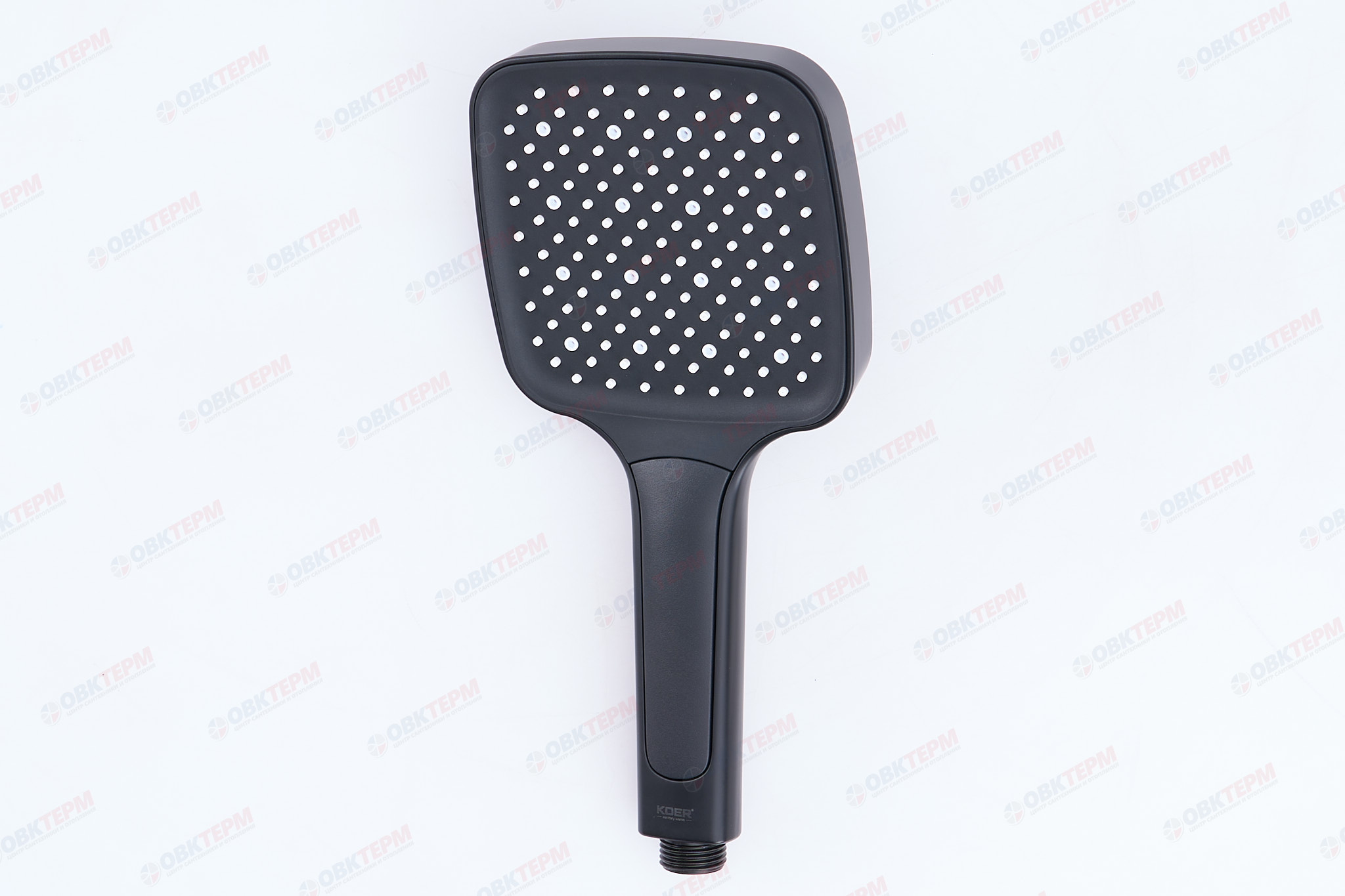 Лейка д/душа ручная KOER KP-0402-05 (3 режима, цвет ЧЕРНЫЙ) 115*115мм (30 шт/ящ) - Изображение №1