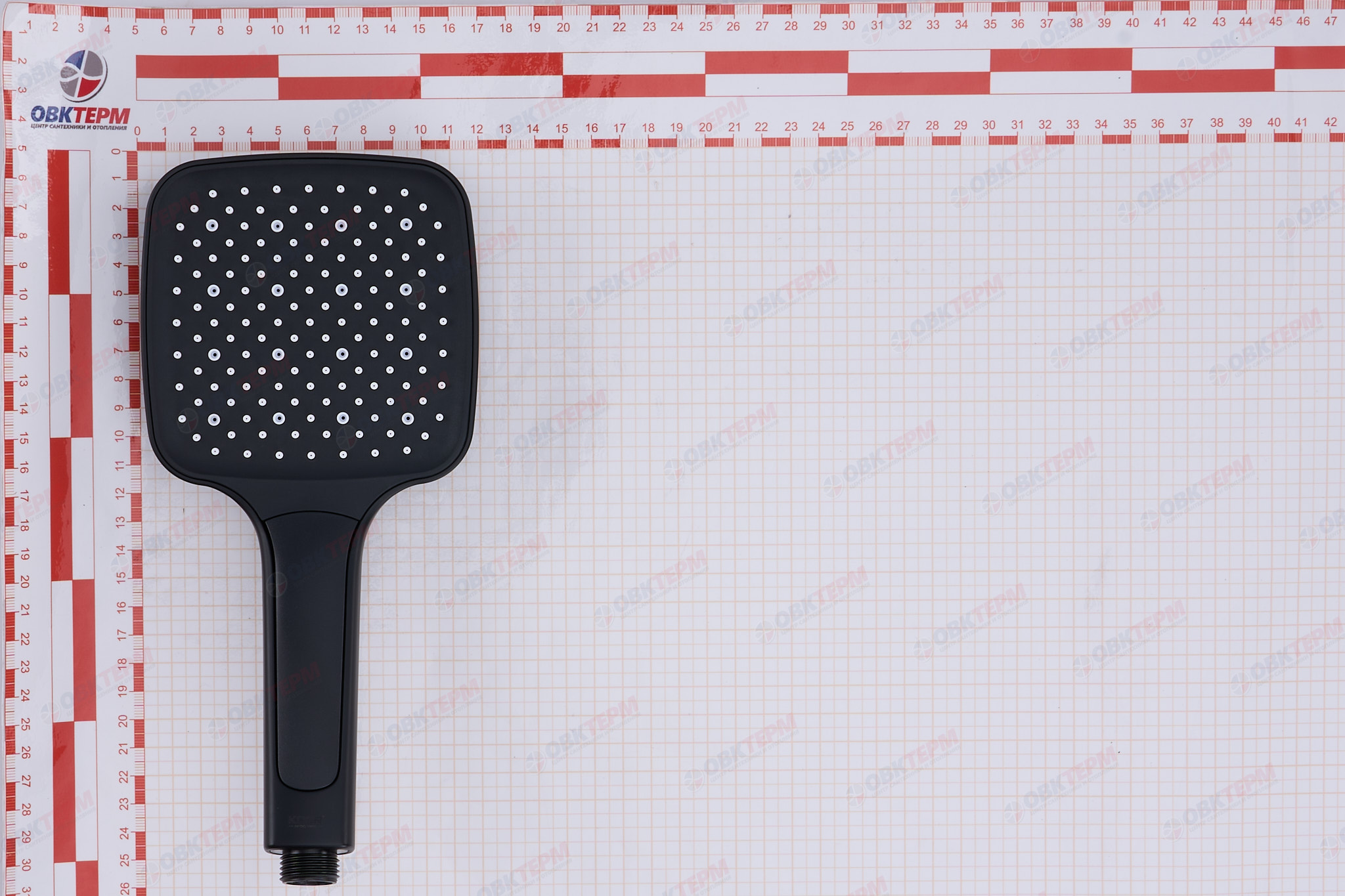 Лейка д/душа ручная KOER KP-0402-05 (3 режима, цвет ЧЕРНЫЙ) 115*115мм (30 шт/ящ) - Изображение №5