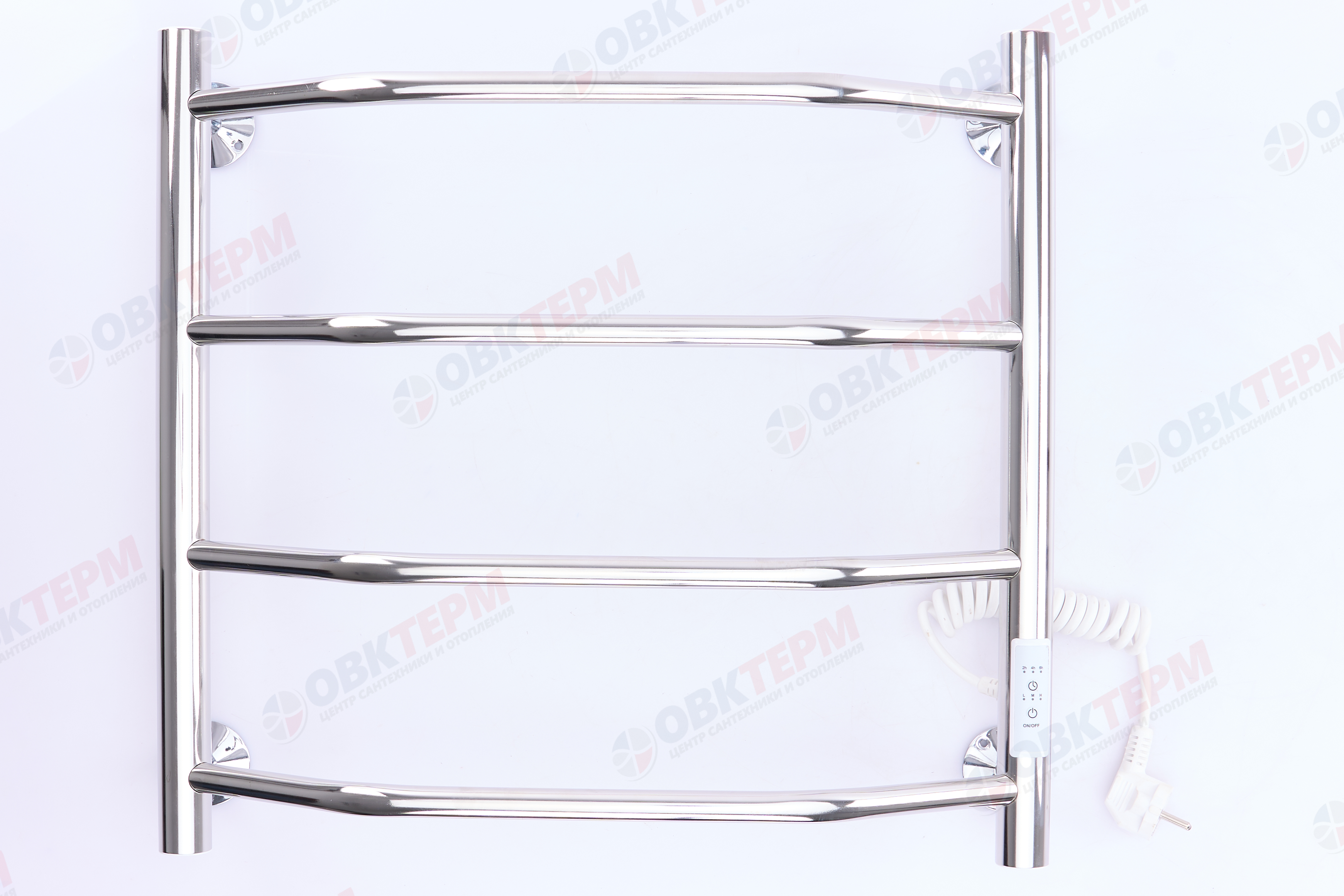 Электрический полотенцесушитель"Лестница "Трион" 50/50 правый (4 полки, сухой, терморегулятор) - Изображение №2