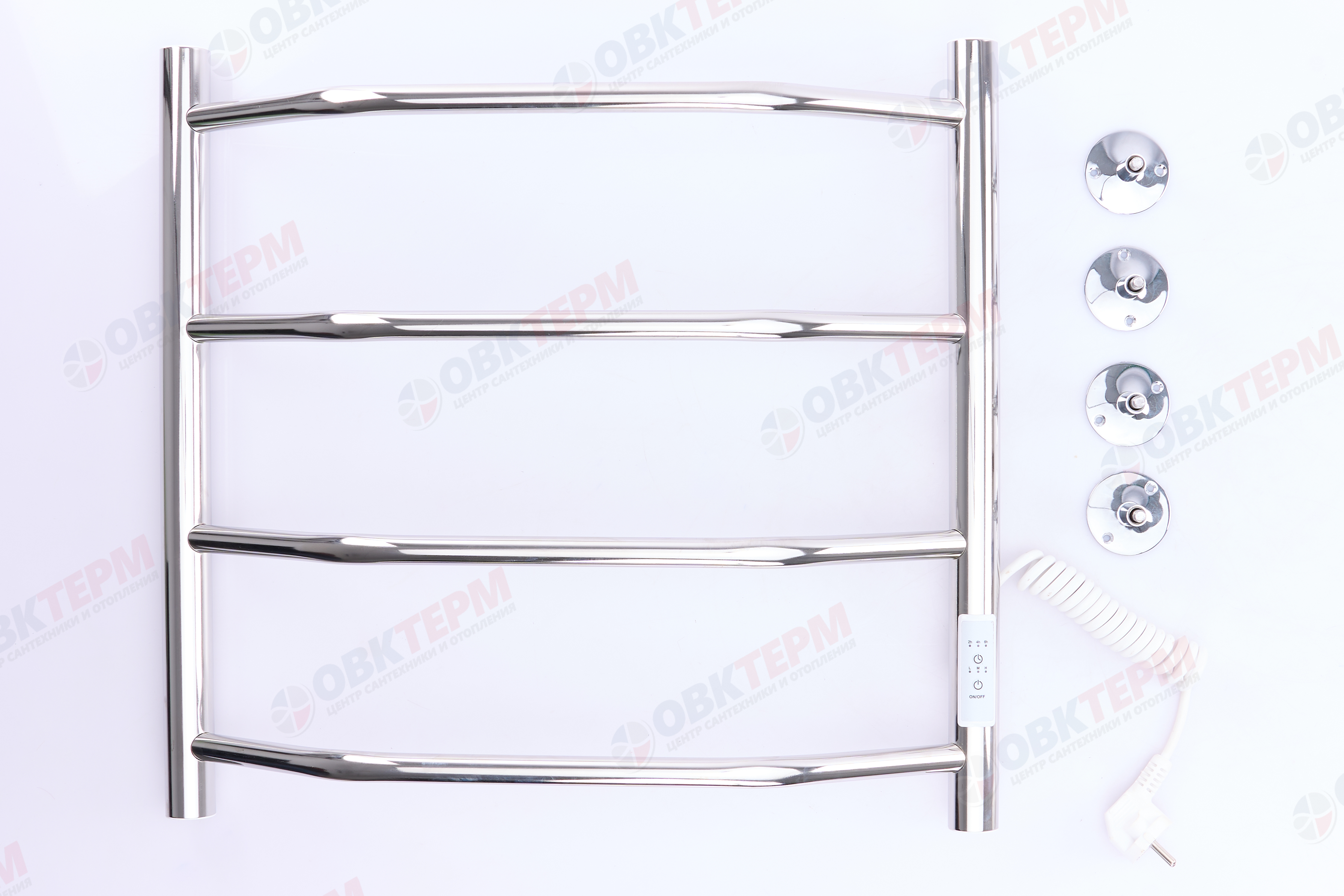 Электрический полотенцесушитель"Лестница "Трион" 50/50 правый (4 полки, сухой, терморегулятор) - Изображение №3