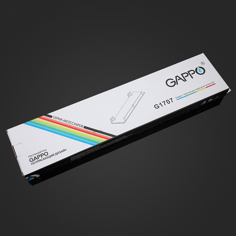 Полка стеклянная  500         G1707  GAPPO - Изображение №2